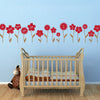 Arabic Alphabet letters in Flowers, decoration for girl child room Modern decor Islamic wall art for children play room in vinyl decal stickers multiple custom colors. Gifts for Ramadan, Eid, baby shower, nursery pictures.