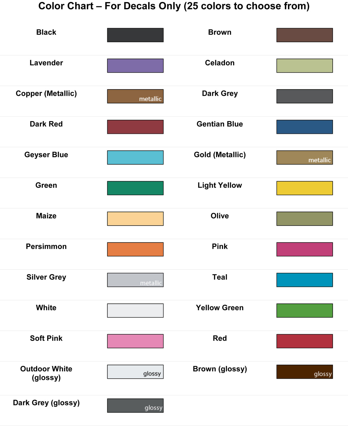 Free Color Swatch & Samples