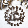 Eid Mubarak Wreath Wood Cutout