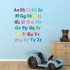 Rainbow English Alphabet decals stickers colorful wall art decoration Modern decor easy to read 26 letters for the school classroom playroom nursery  made of vinyl easy to apply in custom colors. Gifts for Ramadan Eid, baby shower