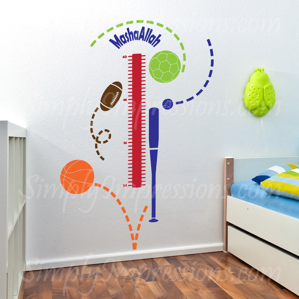 Sports Theme Growth Chart With MashaAllah