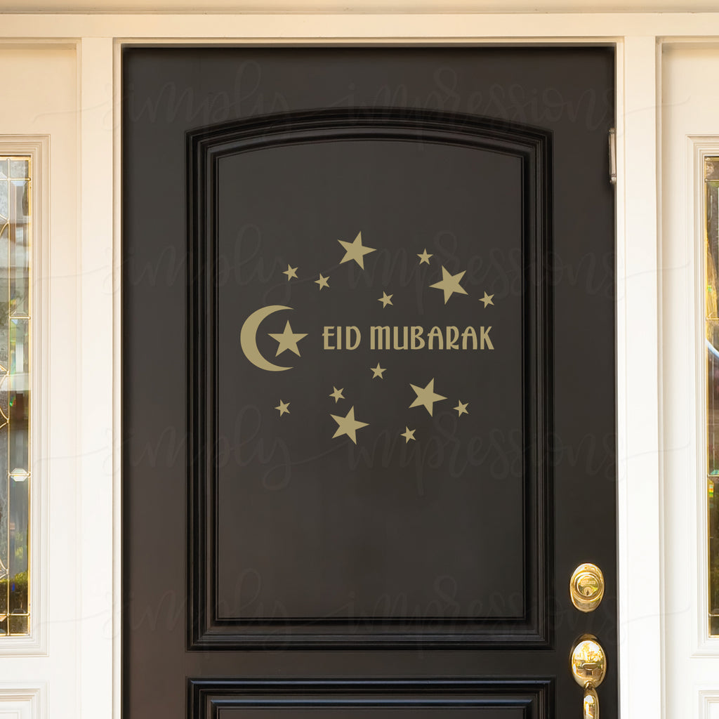 Eid Mubarak Moon and Stars