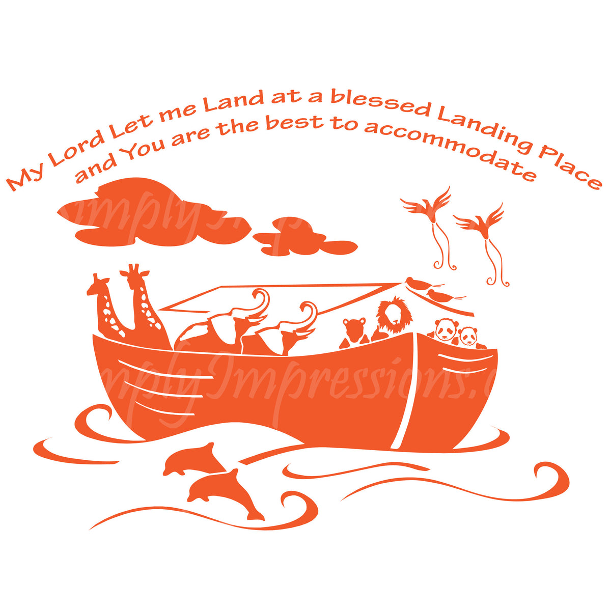 Noah's Ark with Quote- English or Arabic
